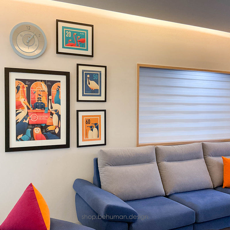 Birds Mail Art Print - The Stamps