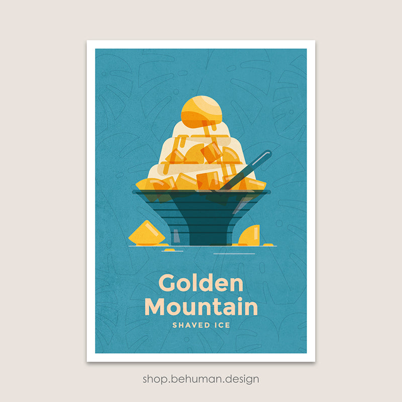 Frozen Dessert Art Print - Mango Shaved Ice