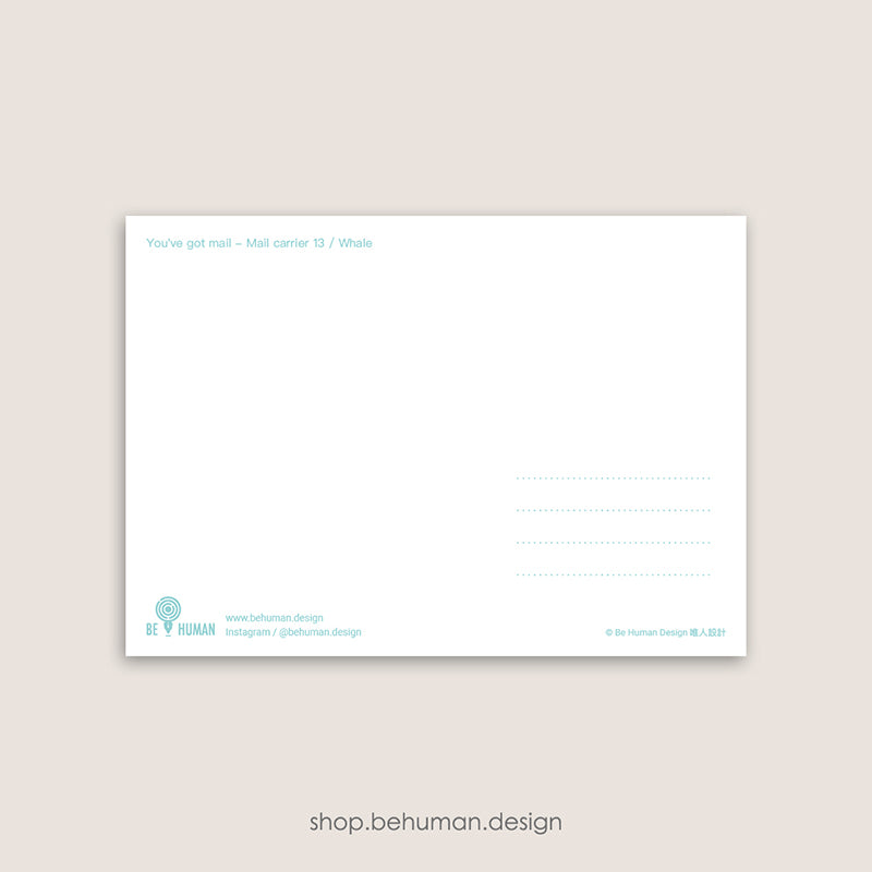 Mail Carrier Postcard - 13 Whale (Silver Foil Ed.)