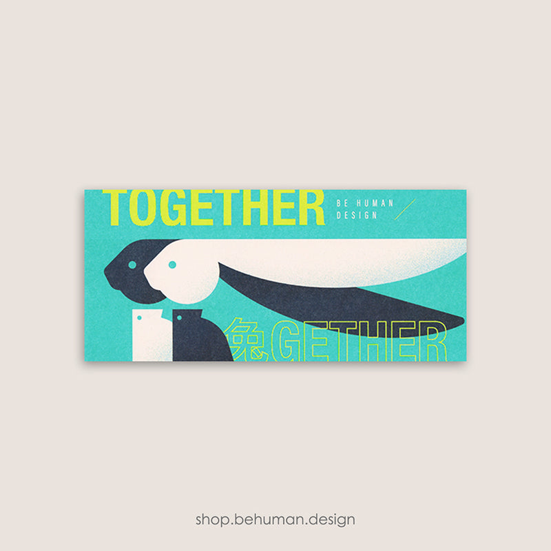 Rabbit Together Postcard