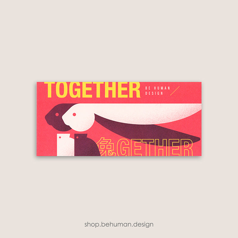 Rabbit Together Postcard