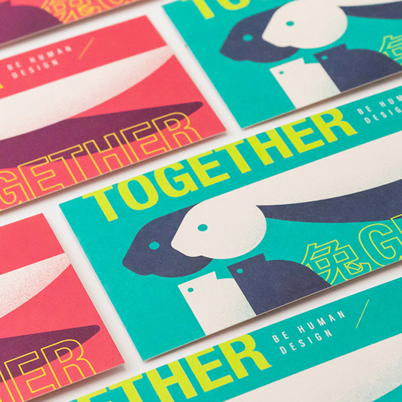 Rabbit Together Postcard