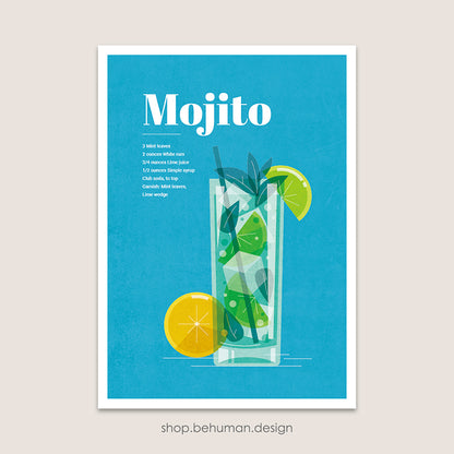Cocktail Art Print - Mojito