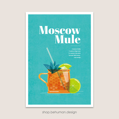 Cocktail Art Print - Moscow Mule