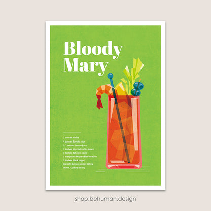 Cocktail Art Print - Bloody Mary