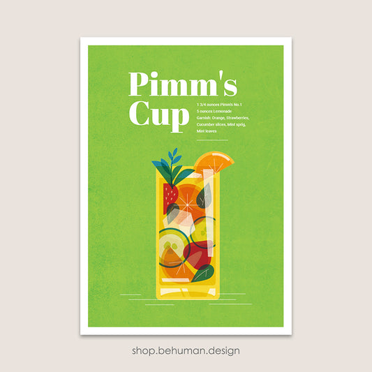 Cocktail Art Print - Pimm's Cup