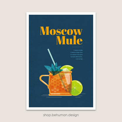 Cocktail Art Print - Moscow Mule