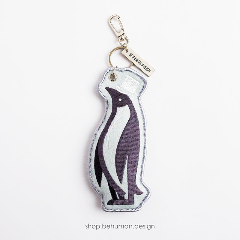 Embroidery Keyring - Posh Penguin