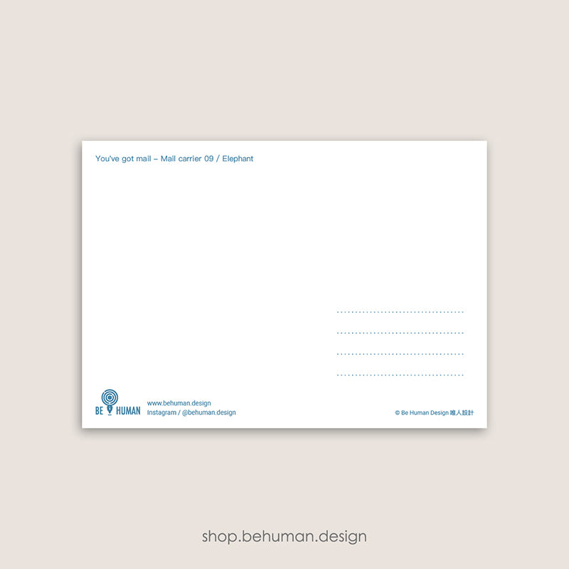 Mail Carrier Postcard - 09 Elephant (Silver Foil Ed.)