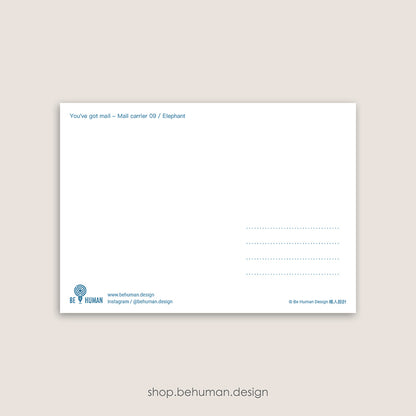 Mail Carrier Postcard - 09 Elephant (Silver Foil Ed.)