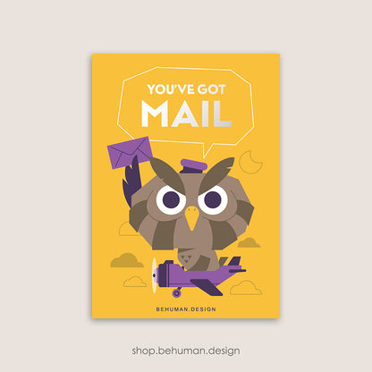 Mail Carrier Postcard - 10 Owl (Silver Foil Ed.)