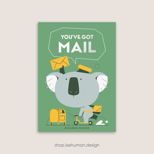 Mail Carrier Postcard - 11 Koala (Silver Foil Ed.)