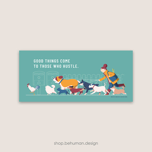 Running with the Dogs Postcard