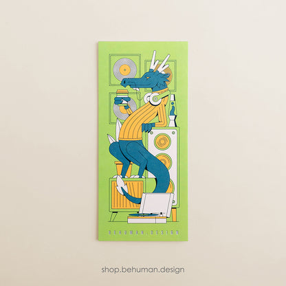 Stylish Dragon Postcard - Music