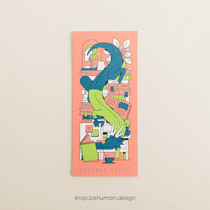 Stylish Dragon Postcard - Books